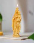 100% pure beeswax candle Mary help of Christian