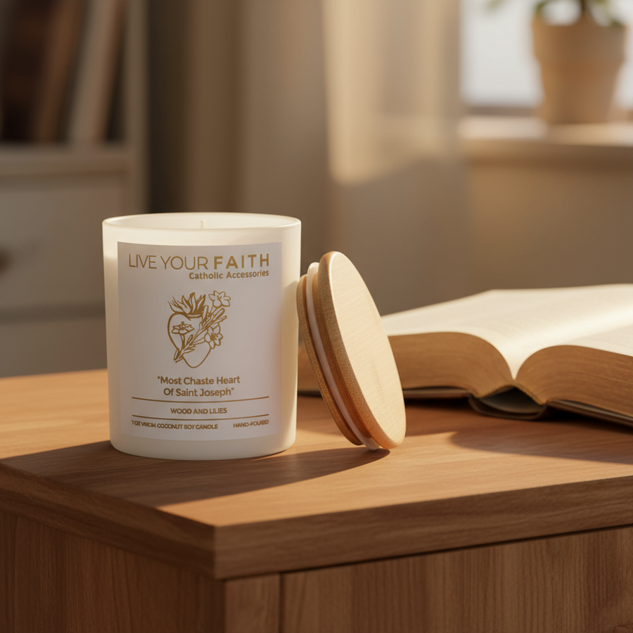most chaste heart of Saint Joseph Prayer candle 