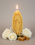 Our Lady of Guadalupe Candle – Hand-Poured 100% Pure Beeswax
