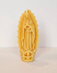 1005 pure beeswax candle with the image of Our Lady of guadalupe