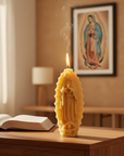 Our Lady of Guadalupe Candle – Hand-Poured 100% Pure Beeswax