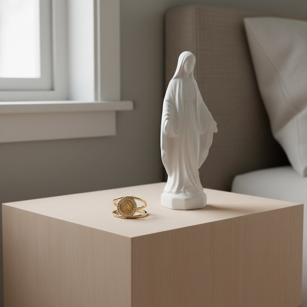 Saint Benedict Gold Filled Adjustable Ring