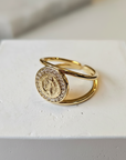 Saint Benedict Gold Filled Adjustable Ring