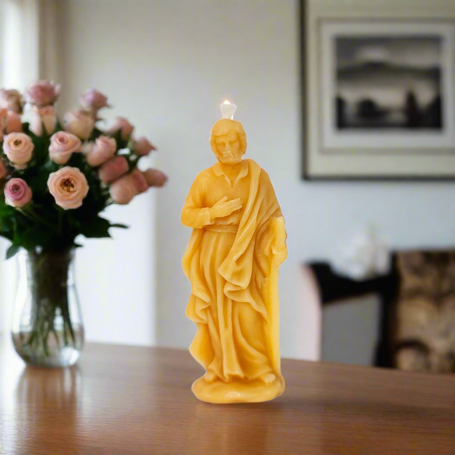 Saint Joseph Candle – Hand-Poured 100% Pure Beeswax