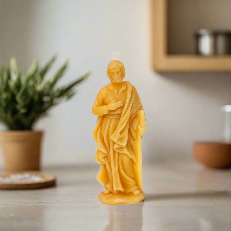 Saint Joseph Candle – Hand-Poured 100% Pure Beeswax