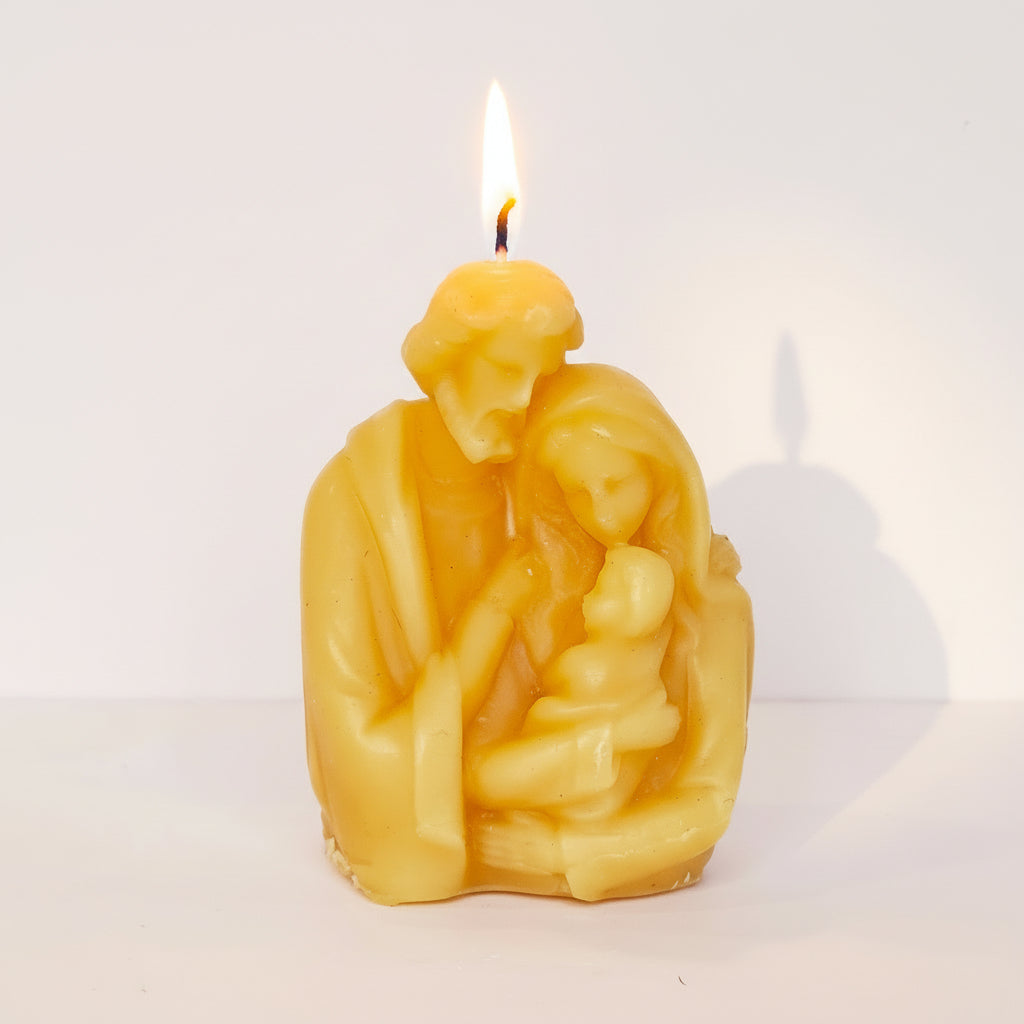 small holy Family torso 100% pure beeswax