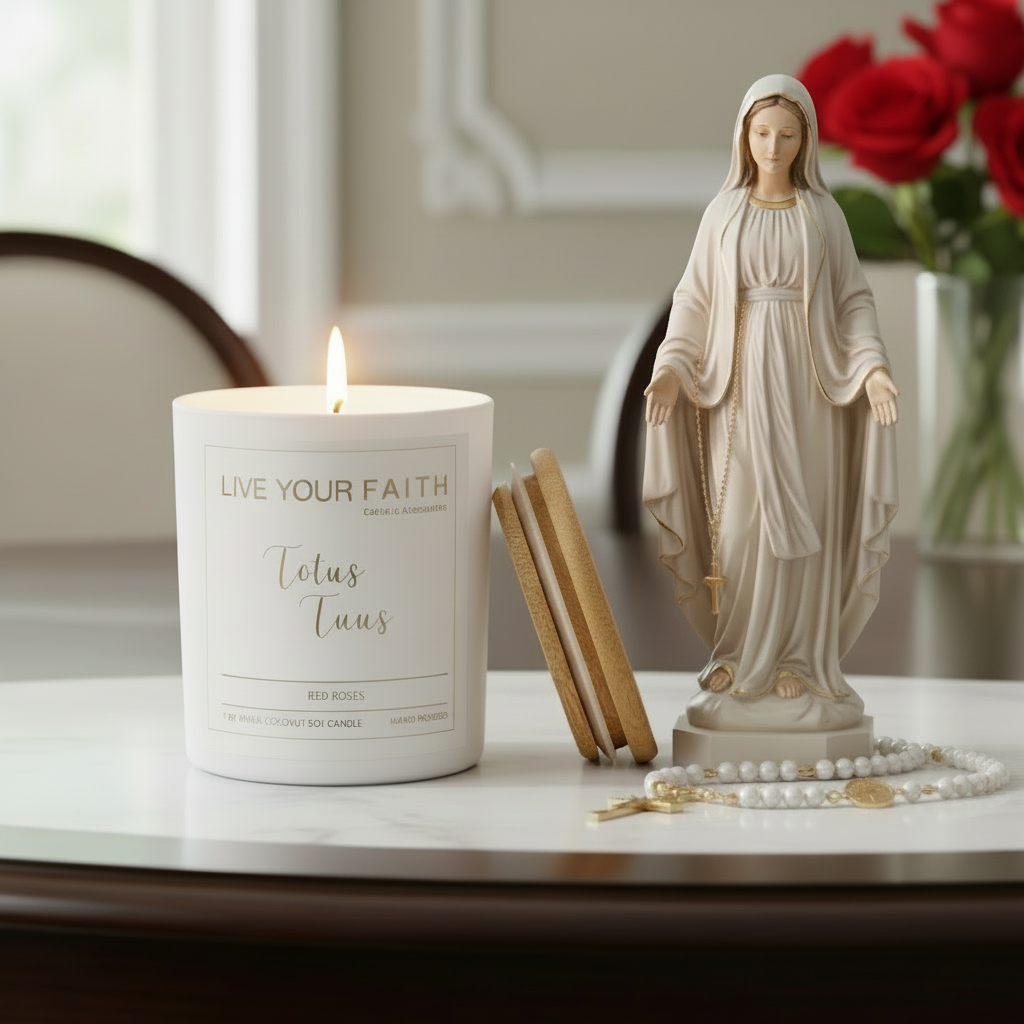 Vela de oración aromática "Totus Tuus"