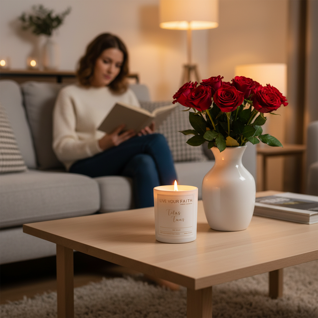 Vela de oración aromática "Totus Tuus"