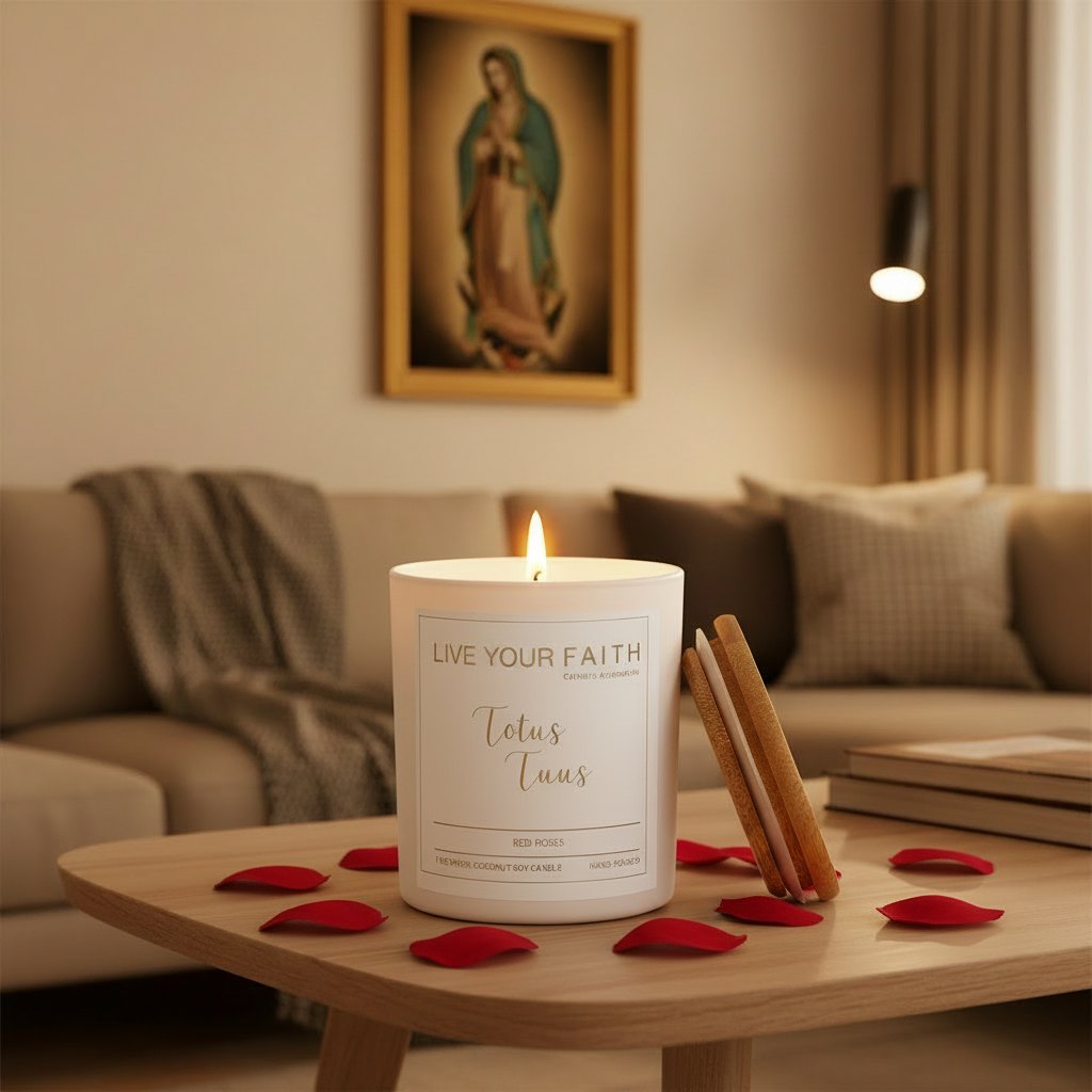 Vela de oración aromática "Totus Tuus"
