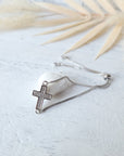 Silver Cross Adjustable Bracelet