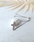 Silver Cross Adjustable Bracelet