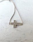 Silver Cross Adjustable Bracelet