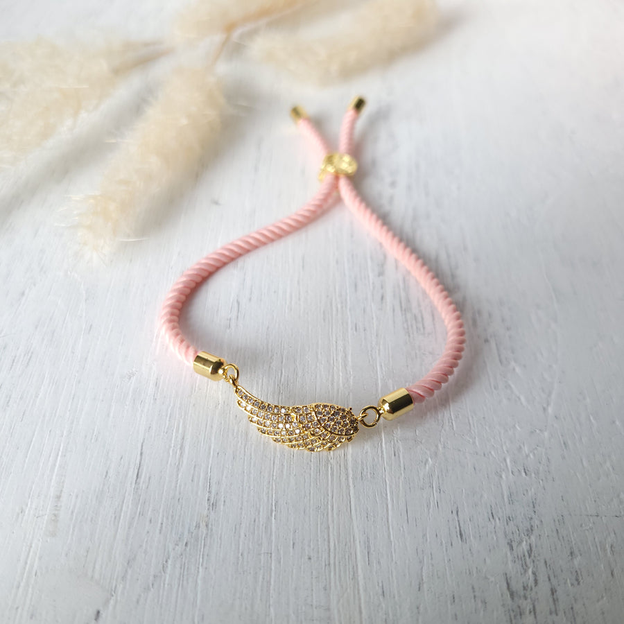 Angel Wing Pink Bracelet