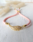 Pulsera Ala Ángel Rosa