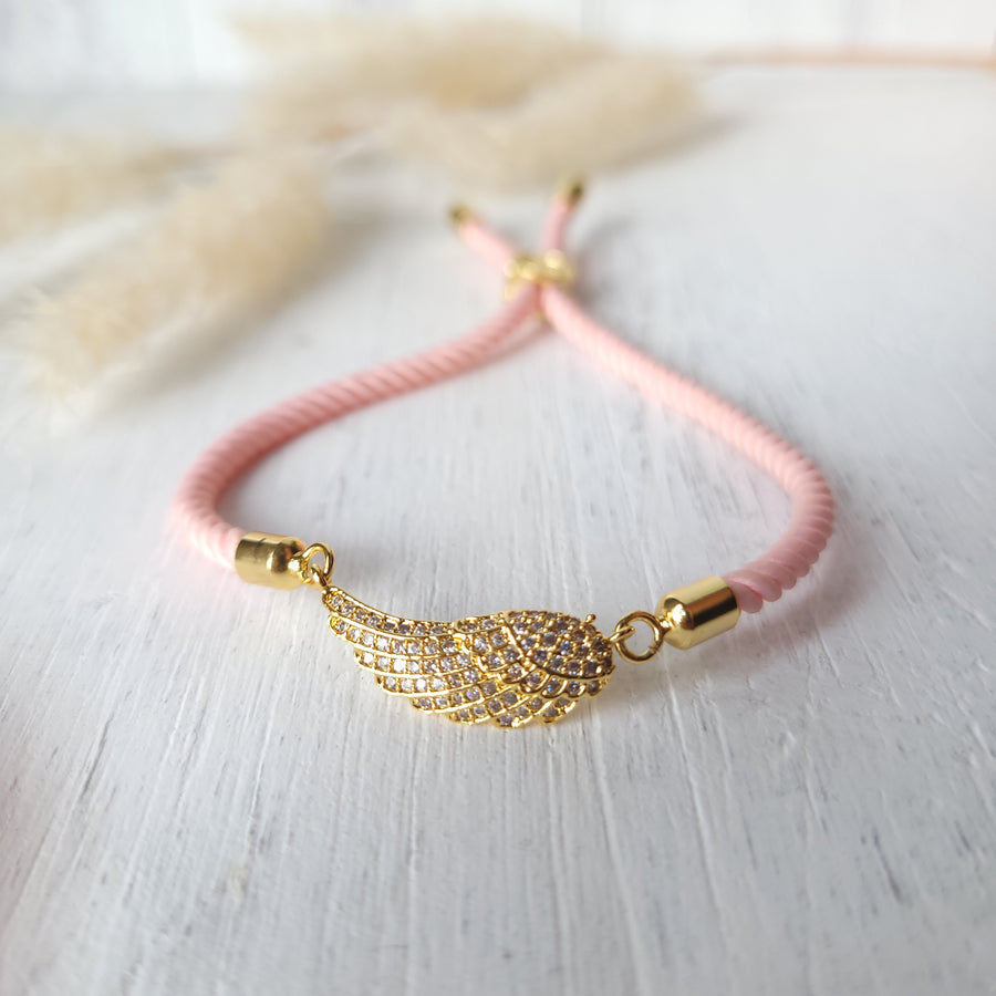 Angel Wing Pink Bracelet